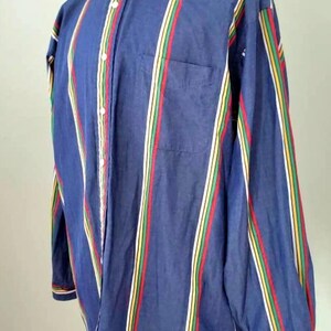 Camisa Oxford a rayas estilo años 90 / Camisa abotonada Daniel Cremieux / Camisa preppy extragrande / Estilo abuelo costero / XL