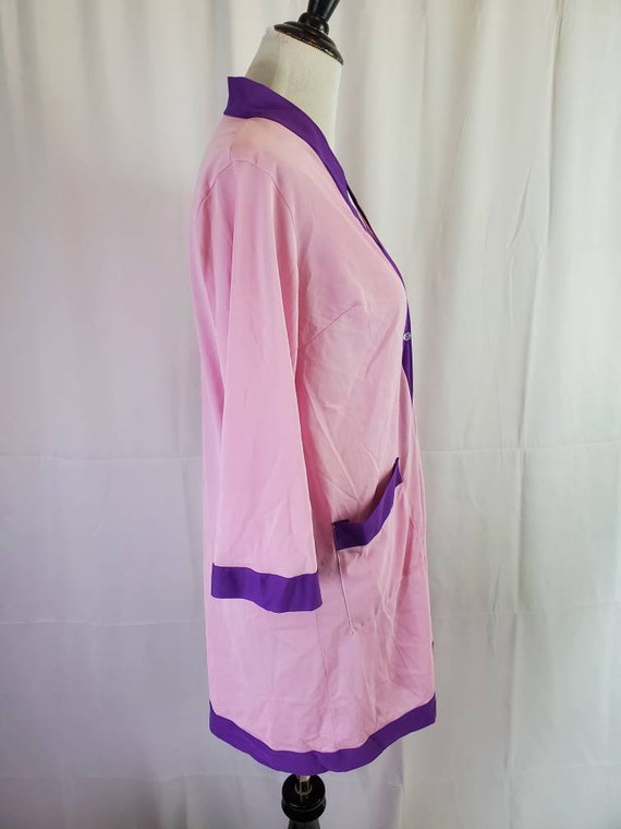 1970s robe vintage 70s pink retro house coat - image 7