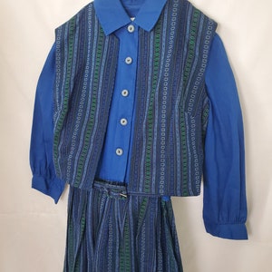 1950s Betty Barclay dress vintage 50s blue teen setset