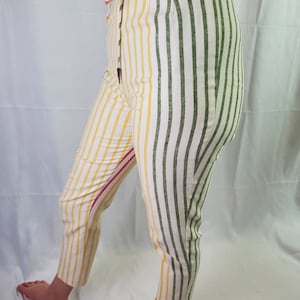 1960s pants vintage 60s striped retro capris