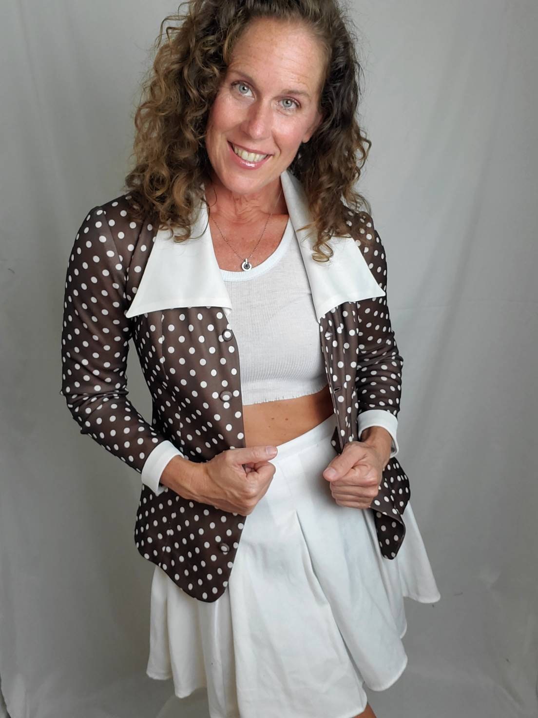 Vintage Polka Dotted Blazer Size S-M|