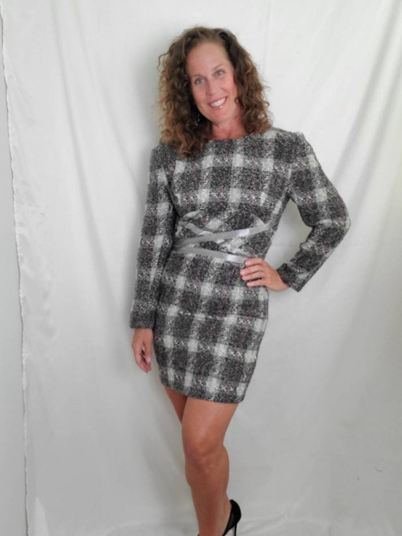 1990s dress plaid clueless vintage 90s mini - image 3