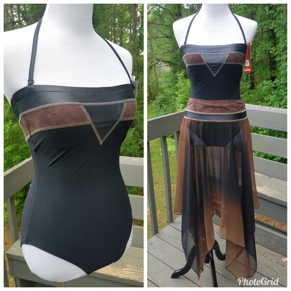 bathing suit and matching cover up