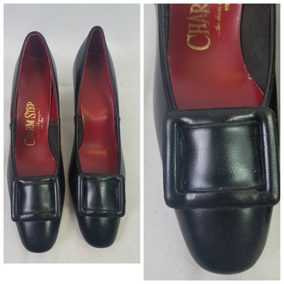 NWT 1960s black pumps vintage 60s Charm Steps pil