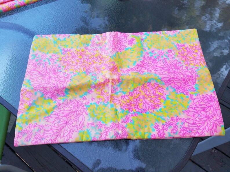 Lingerie bags vintage 1970s travel bags 2 vibrant floral spring bags