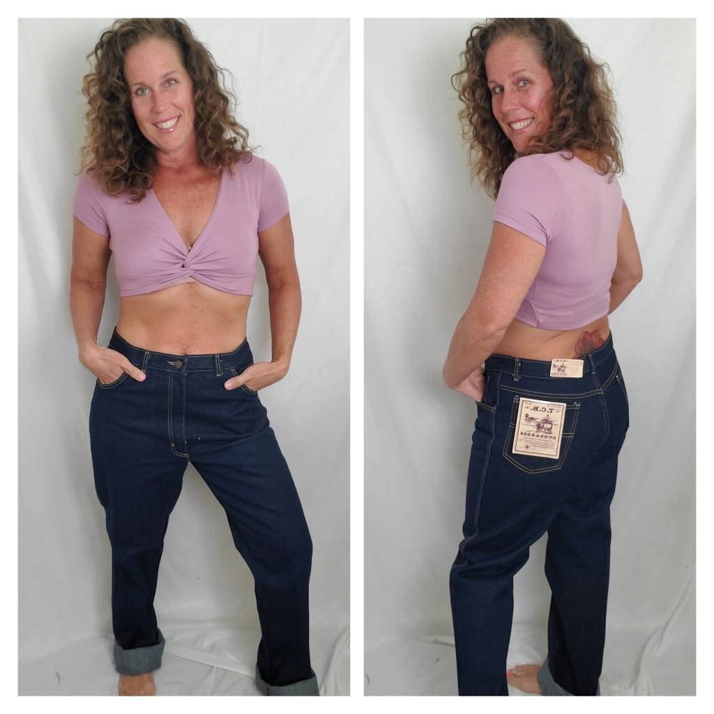 1970s Jeans Vintage 70s T.C.B. Denim Cowboy Worker Dungarees