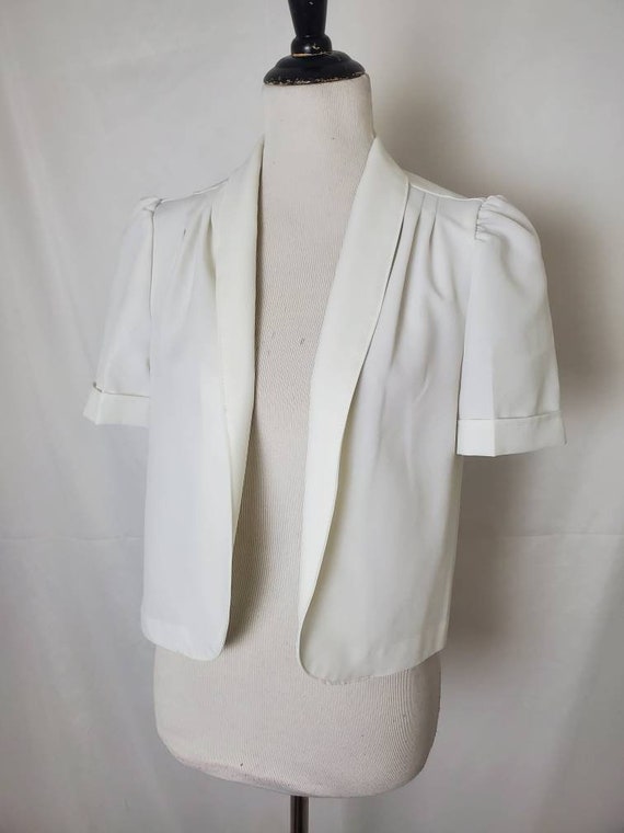 1970s bolero cropped white vintage 70s jacket - image 8