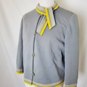 1960s blouse and jacket vintage 60s wool Butter Knit set