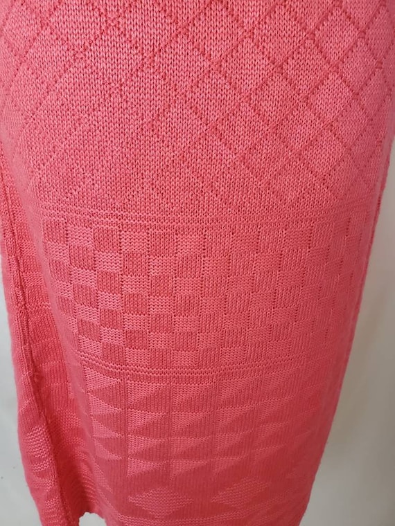 1990s skirt coral knit vintage 90s midi - image 10