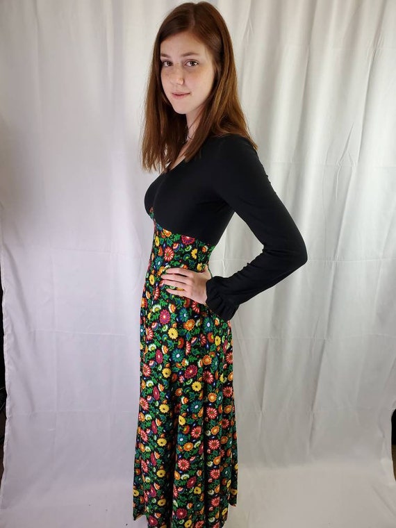 1970s dress vintage 70s floral maxi - image 4