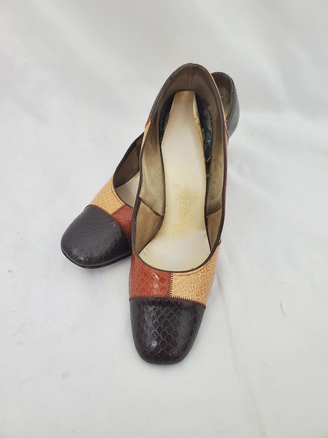 Buy 1980s Pumps Vintage 80s Naturalizer Split Leather Heels Online in India 