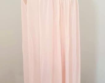 Vintage 60s Shadowline Peignoir Set | Sheer Nylon Lace Nightgown & Robe | Romantic Bridal Lingerie | Boudoir Set | Size L