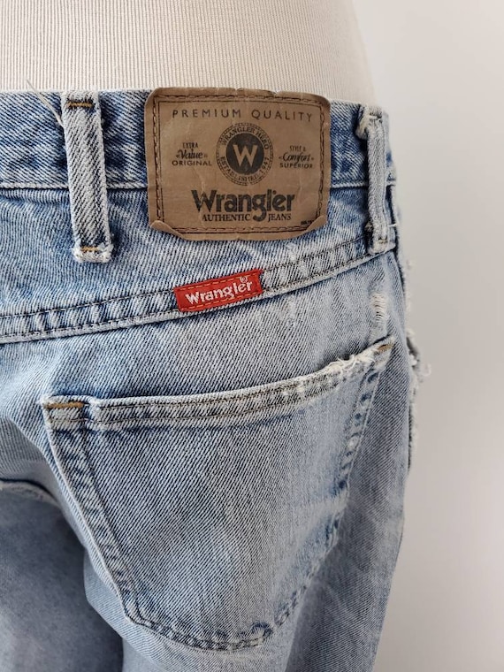 1980s jeans Wrangler vintage 80s ripped denim - image 10