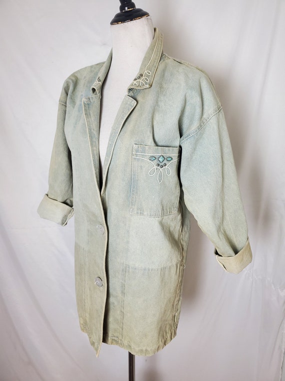 1980s jean jacket vintage 80s western denim - image 6