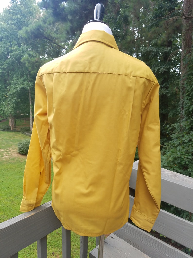 1970s oxford shirt vintage fall gold button down