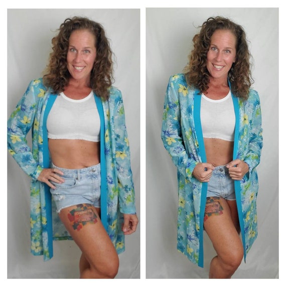 1980s jacket floral overlay vintage 80s BFA Class… - image 1