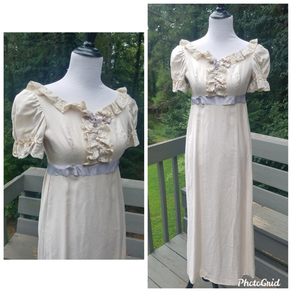 1960s empire waist dress vintage victorian style prom formal dress