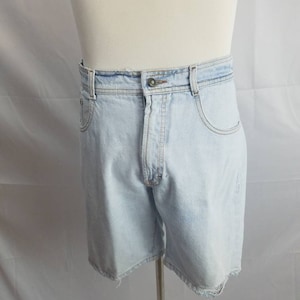 1990s shorts vintage 90s Oleg Cassini jean washed out denim