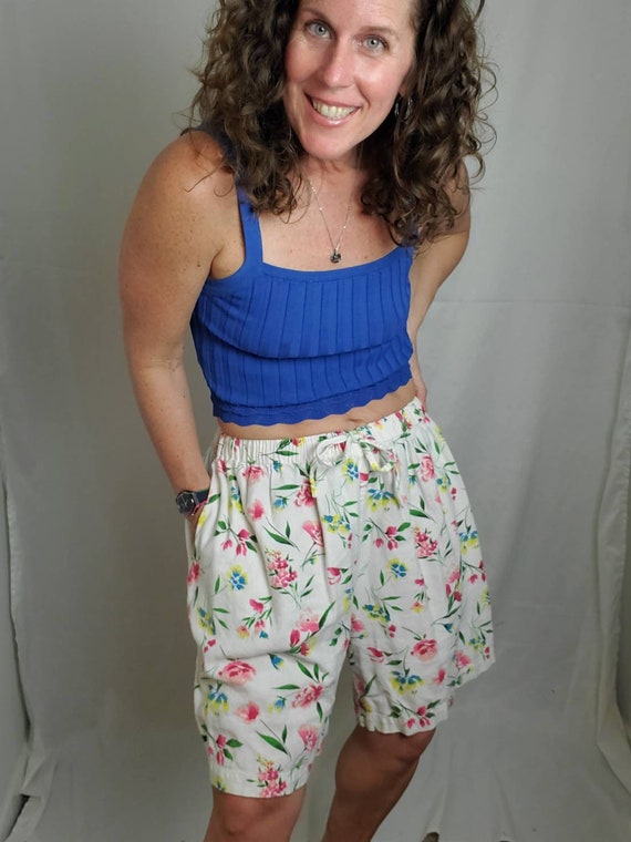 1990s shorts floral vintage 90s culottes - image 6