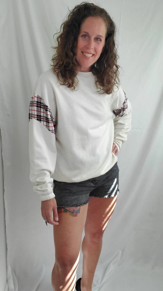 1990s sweatshirt vintage 90s Lejay plaid shirt NWT - image 3