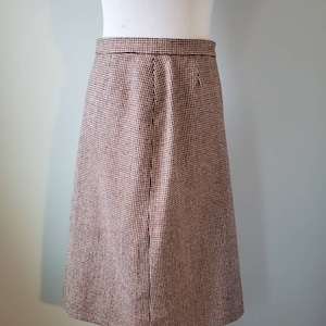1970s skirt wool vintage 70s tweed midi