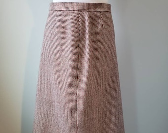 Jaren 70 rok wollen vintage jaren 70 tweed midi