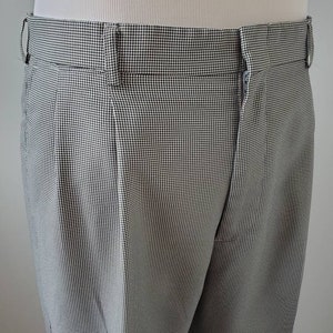 1990s pants pleated microcheck vintage 90s Haband checkered trousers