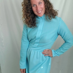 1960s dress retro aqua vintage 60s maxi