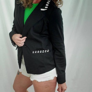 Blazer années 80 noir veste Patchington vintage années 80