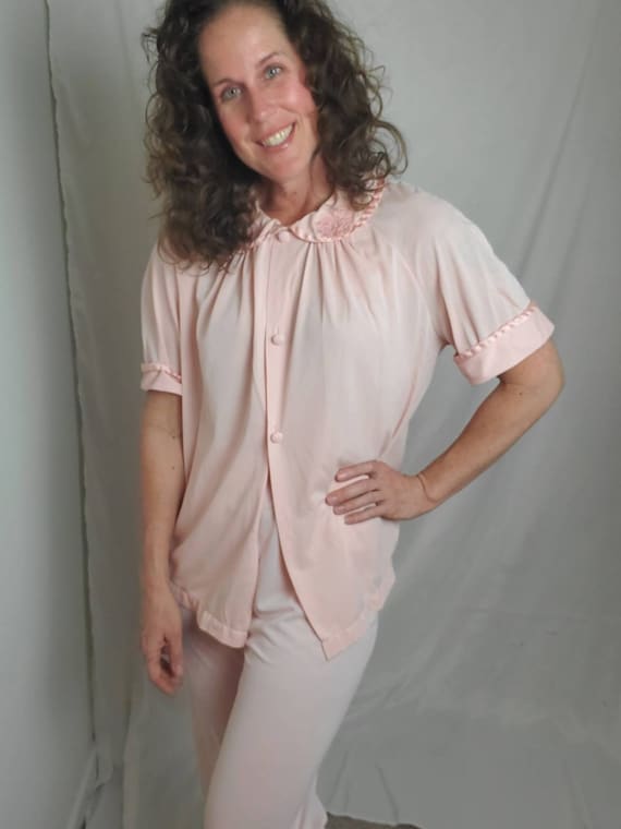 1960s pajamas pink vintage 60s set - Gem