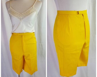 1960s shorts yellow vintage 60s Majestic high waisted bermuda NWOT