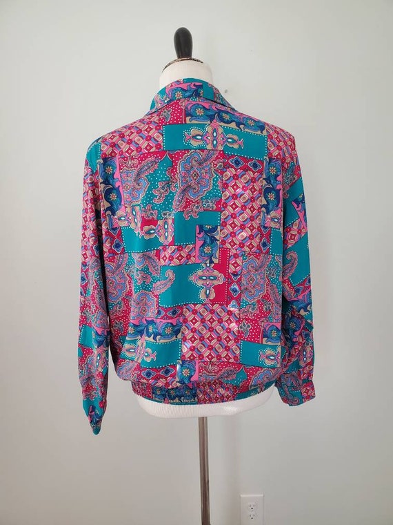 1980s blouse Alfred Dunner vintage 80s abstract p… - image 7