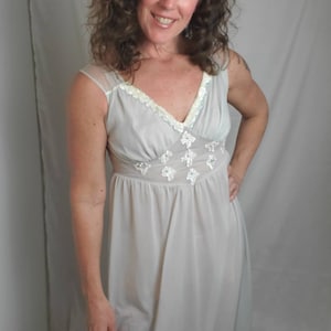 Vintage 70s nightgown blue 1970s Charmode negligee
