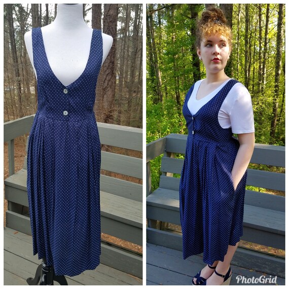 polka dot jumper dress