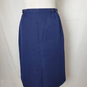 1970s skirt navy blue vintage 70s Pan-Her midi