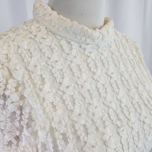 1960s dress vintage 60s Jeunesse white lace retro cocktail