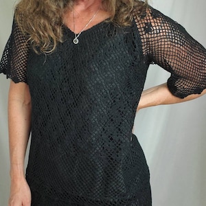 1980s dress black lace vintage 80s Parkay Designs suit