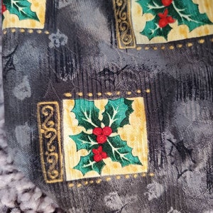 1980s tie holly holiday vintage 80s Robert Talbott silk Christmas necktie