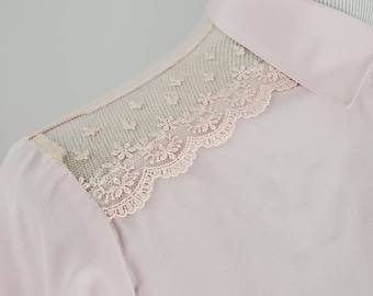 Blusa Sears anos 70, blusa vintage lavanda anos 70