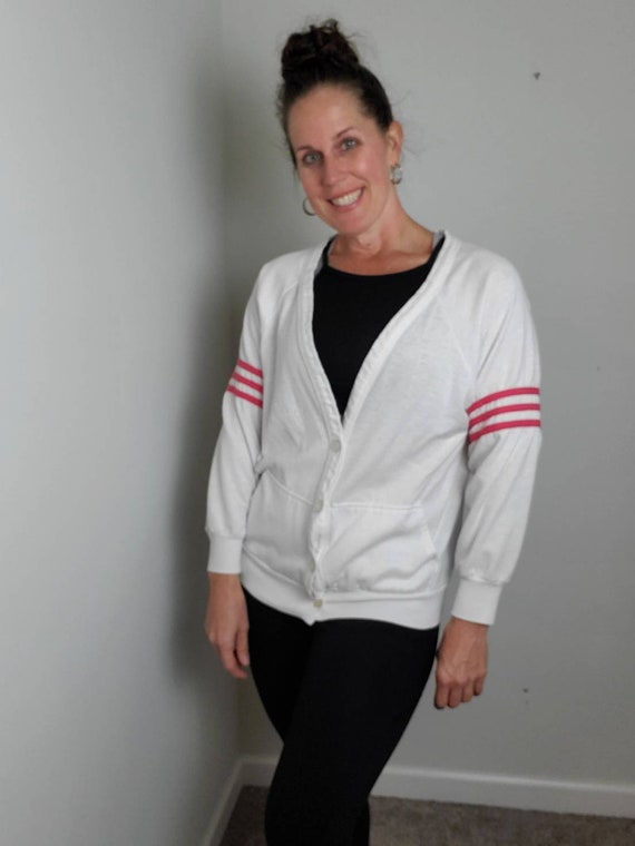 1980s cardigan white vintage 80s jacket - image 2