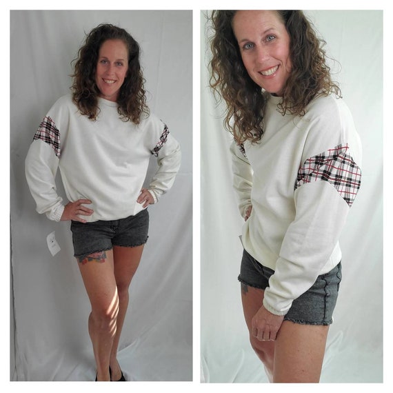 1990s sweatshirt vintage 90s Lejay plaid shirt NWT - image 1