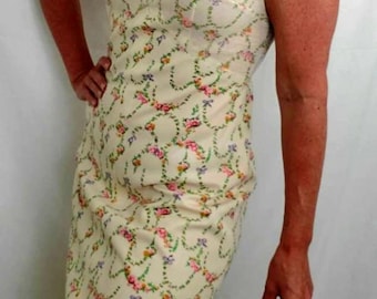 Vintage 70s Floral Midi Dress | Romantic Prairie Dress | Boho Cottagecore Maxi | Garden Party Dress | Size M