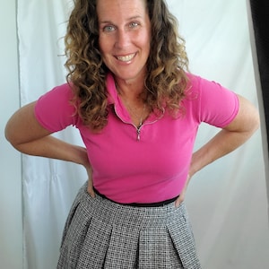 1980s polo hot pink vintage 80s cropped shirt