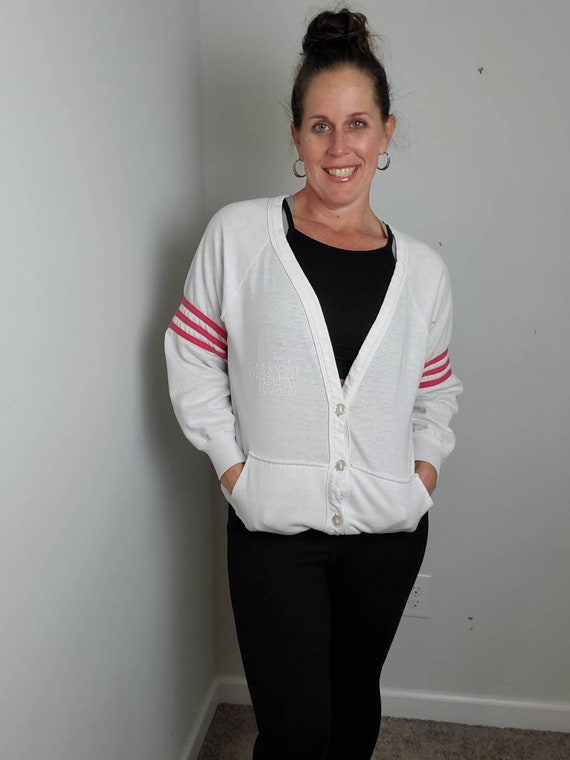 1980s cardigan white vintage 80s jacket - image 6