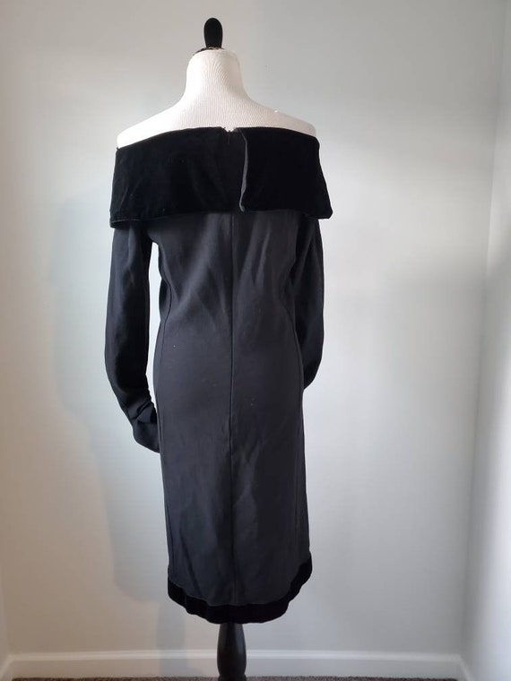 1980s dress vintage 80s little black retro Jaeger… - image 7