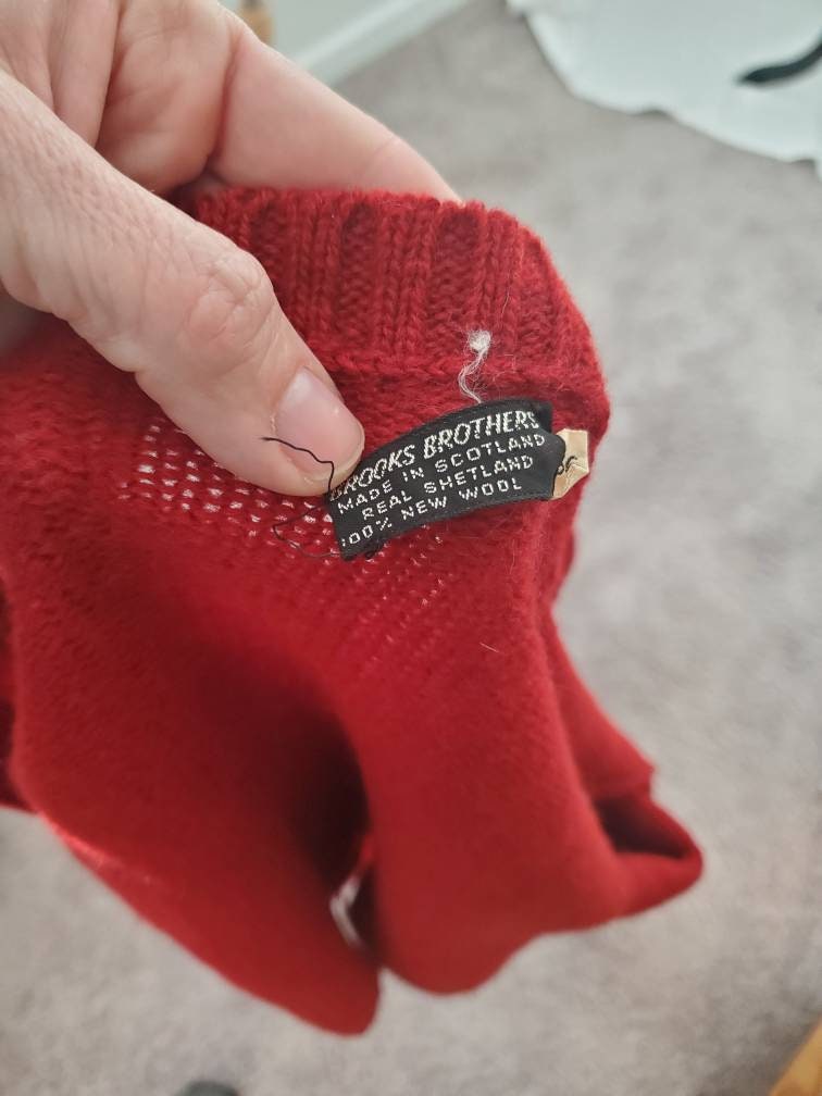 1970s Cardigan Red Brooks Brothers Vintage 70s Wool Sweater - Etsy