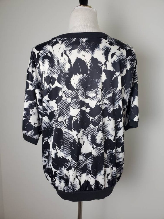 1980s blouse black and white vintage 80s ACT III … - image 8