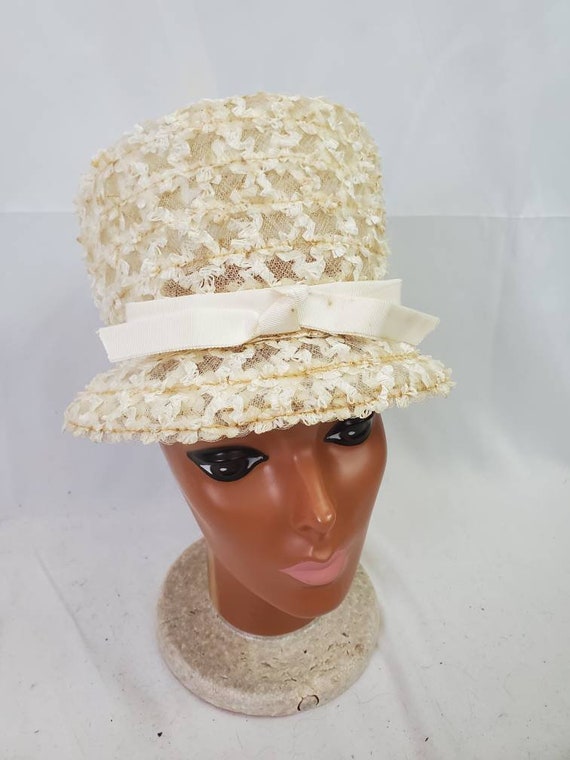 Vintage custom millinerery hat 1960 bucket Vintage 1960 main image 4