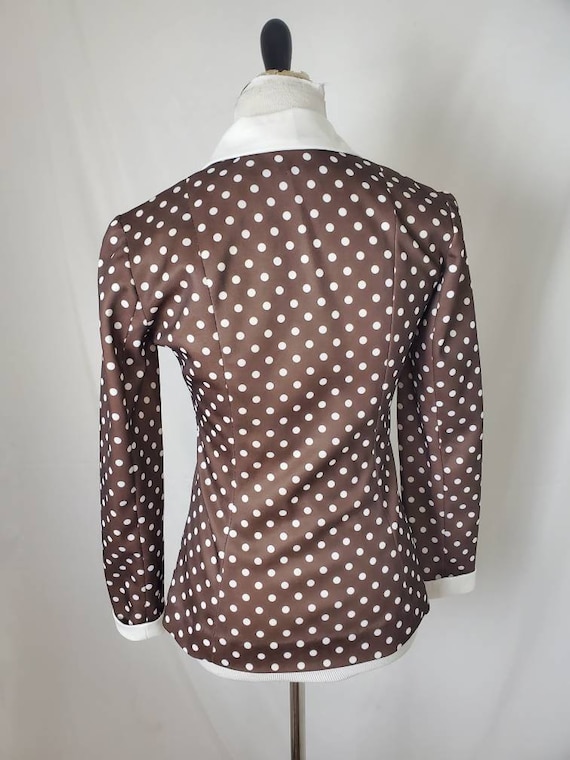 Vintage 70s blazer polka dot 1970s butterfly coll… - image 10