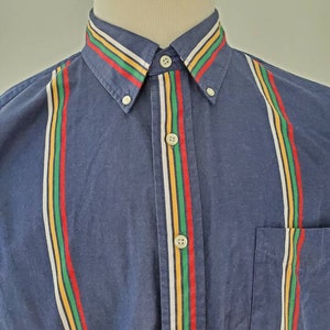 1990s oxford striped vintage 90s Daniel Cremieux button down shirt